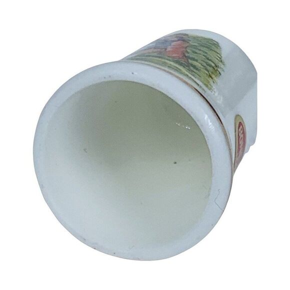 VTG Japan Bone China Limoges Woman Sewing Thimble Figural Couple Hand Painted - Picture 4 of 6